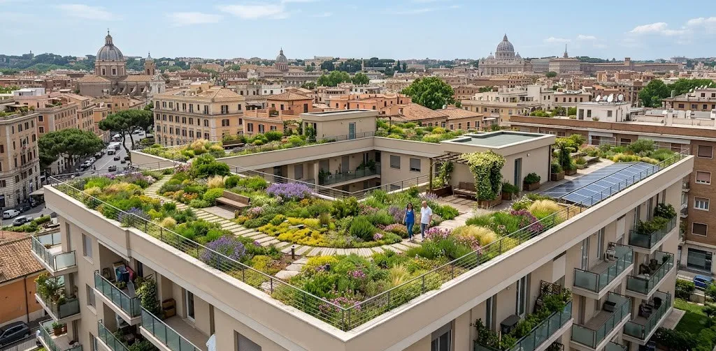 I vantaggi dei tetti verdi green roof ambiente, energia e qualit&agrave; della vita - ing. carmelo dellisanti
